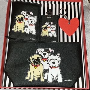 Marc Tetro Dog-Themed Travels Pack Black and Red Accessory Set